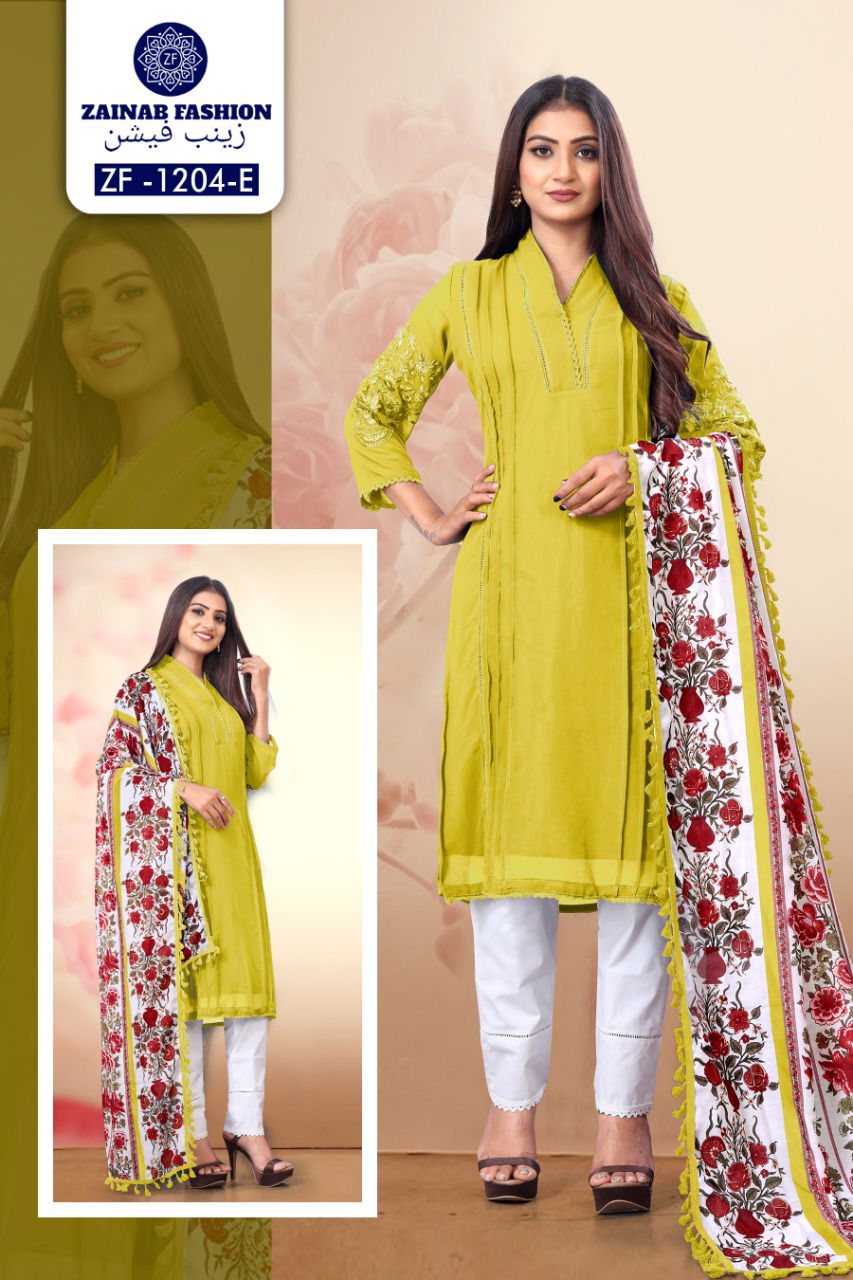 Zainab Aghanoor Ethnic Wear Wholesale Georgette Readymade Suits 